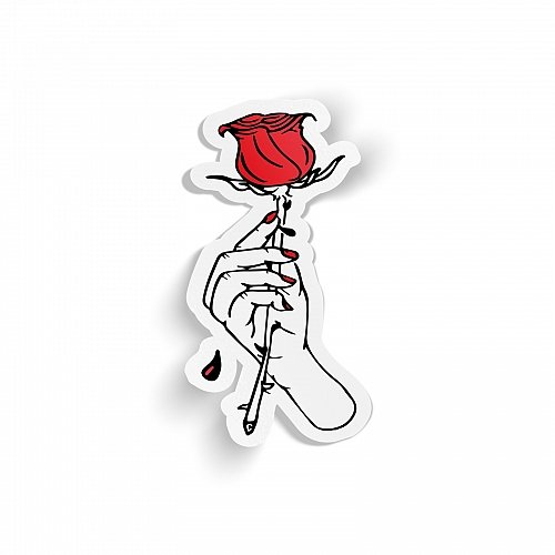 Стикер Lil Peep - Red Rose