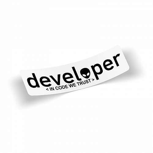 Стикер Developer - In Code We Trust