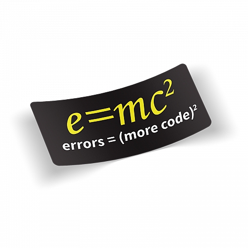 Стикер E eq MC, Errors eq More Code