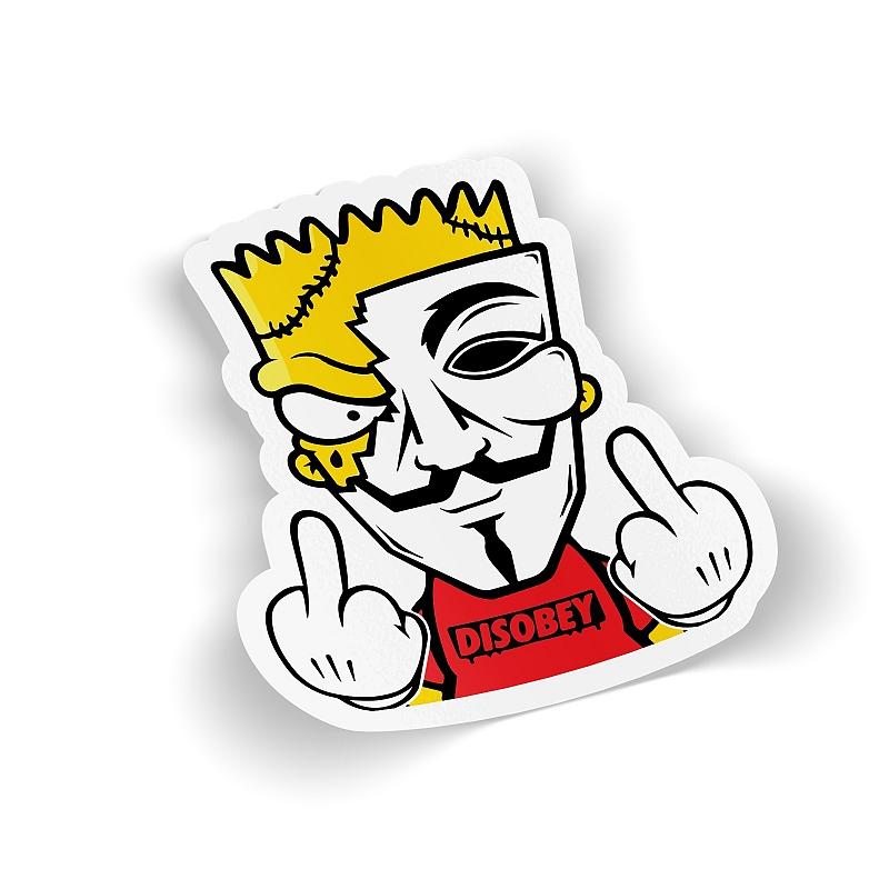 Стикер Bart Simpson Anonymous #1