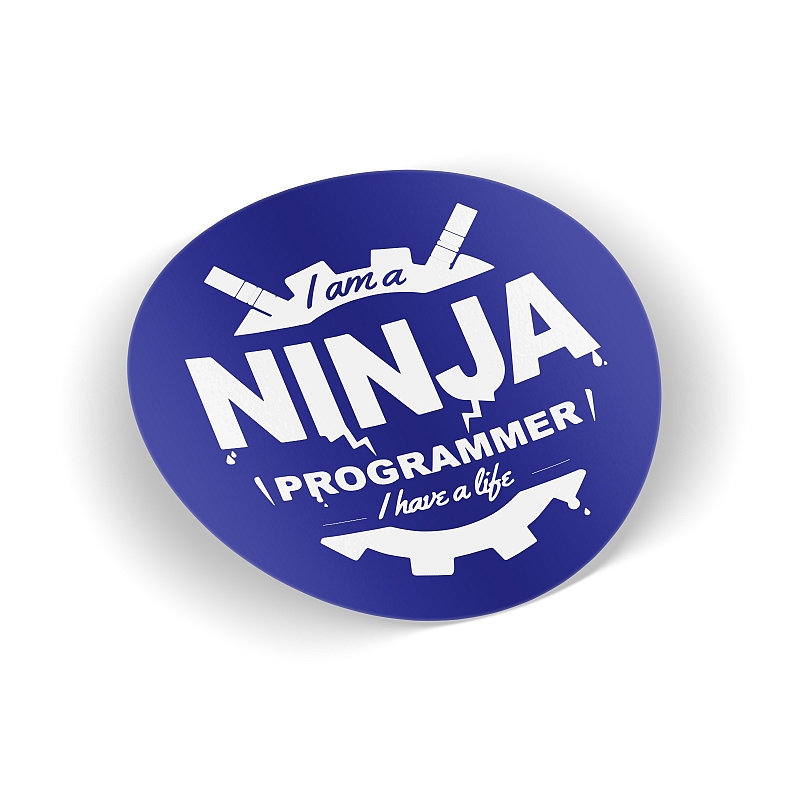 Стикер Ninja Programmer have a life #1