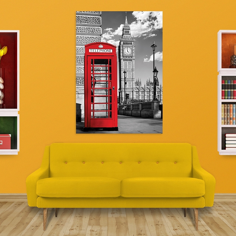 Постер Лондон телефонная будка (большой) #2