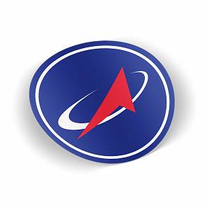 Стикер Роскосмос (синий) Стикер Роскосмос (синий)