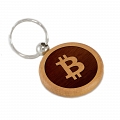 Брелок Bitcoin из дерева #1