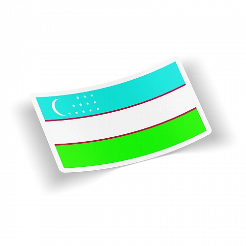 Стикер Флаг Узбекистана