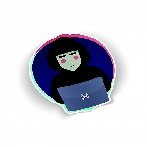 Стикер Хакер Anonymous