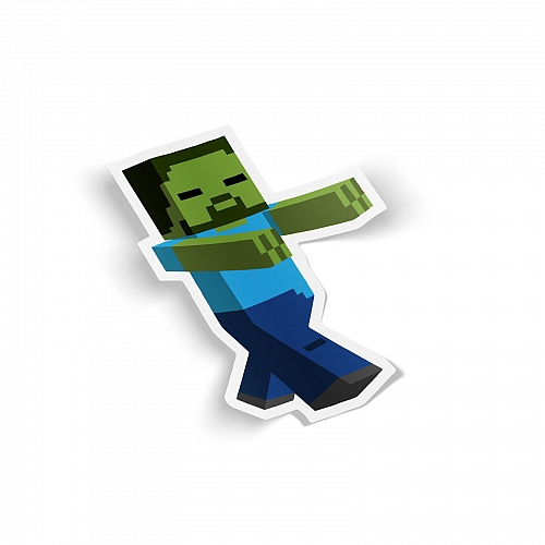 Стикер Minecraft Zombie (с бородой)