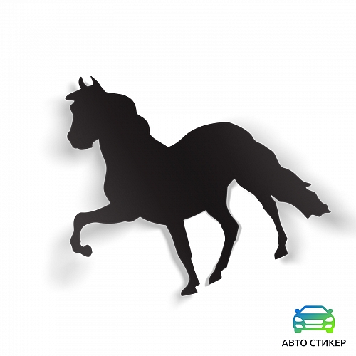 Наклейка силуэт лошади