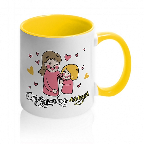 Кружка С 8 марта, мамуля (с контуром)