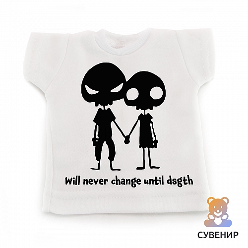 Сувенирная футболка Will never change until dsgth