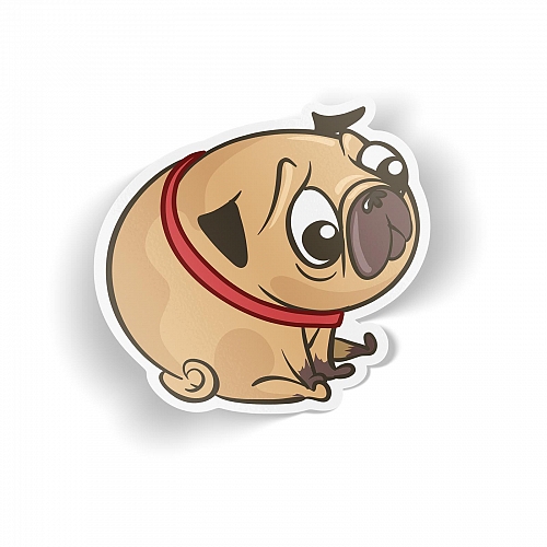 Стикер Грустный мопс