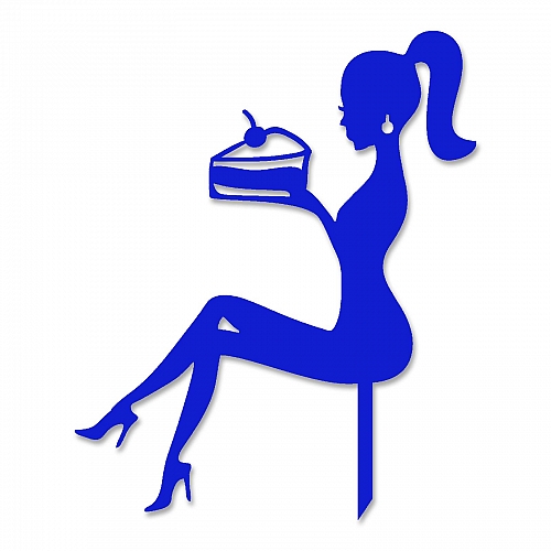 Топпер Девушка с пирожным