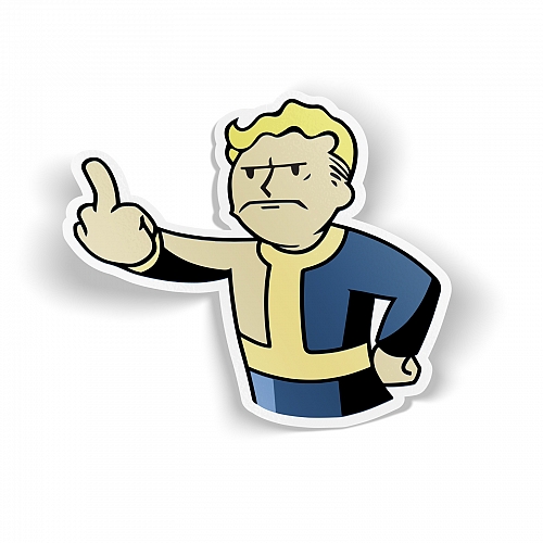 Стикер Vault Boy Fuck (Fallout)