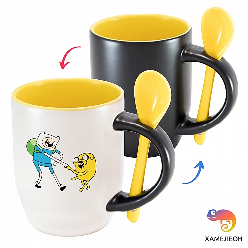 Кружка хамелеон Adventure Time: Fist bump!