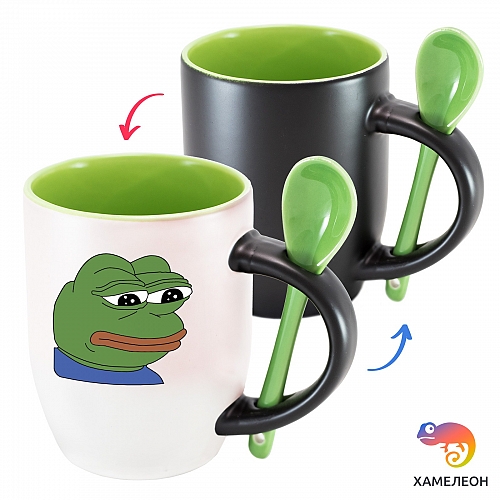 Кружка хамелеон «Лягушонок Пепе»