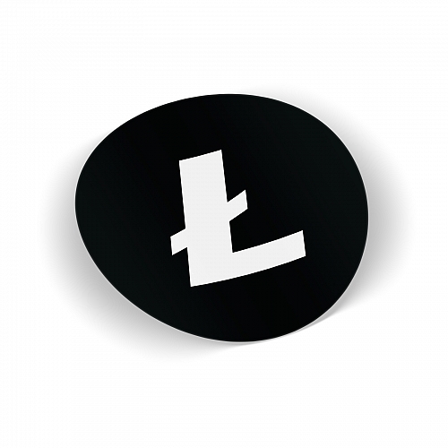 Стикер Litecoin Black