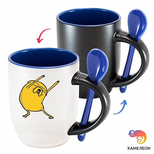 Кружка хамелеон Adventure Time: Jake the dog