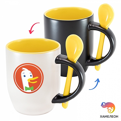 Кружка хамелеон Duck Duck Go