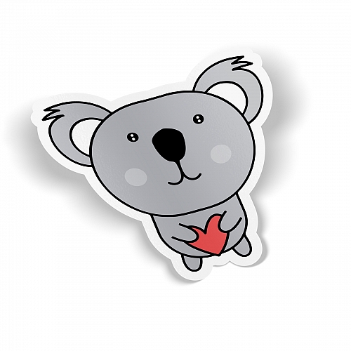 Стикер «Коала с сердечком»