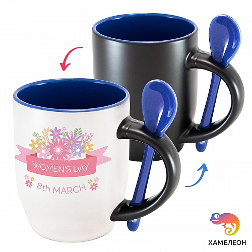 Кружка хамелеон Happy Women's Day 8 March