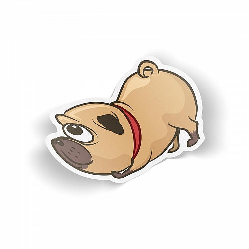 Стикер Мопс-разведчик