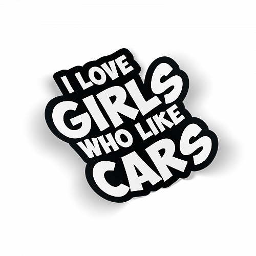 Стикер I Love Girls Who Like Cars