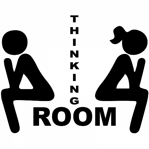 Наклейка на стену «Thinking Room»
