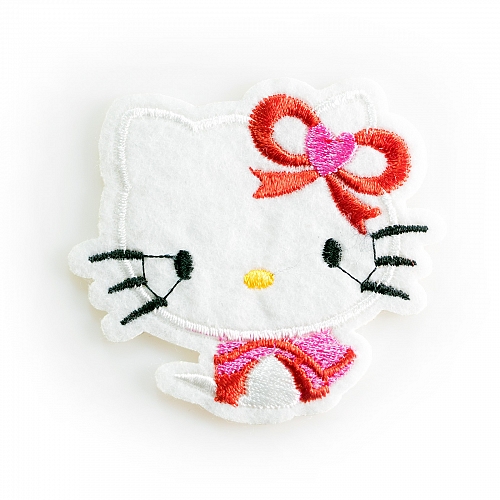 Нашивка Hello Kitty, белая