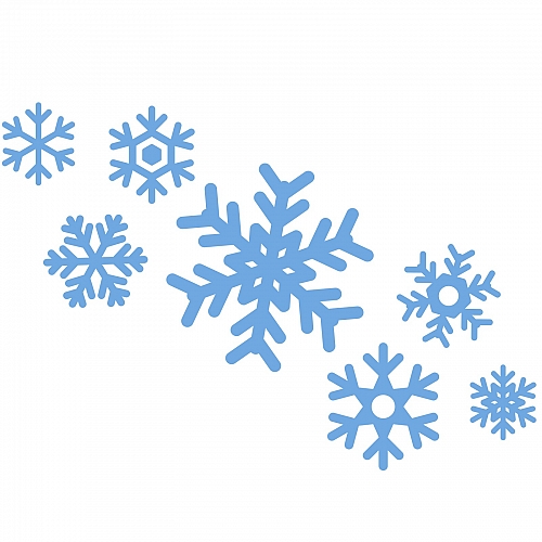 Наклейка на стену «Снежинки» 6шт
