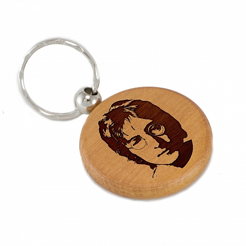 Брелок Джон Ленон из дерева