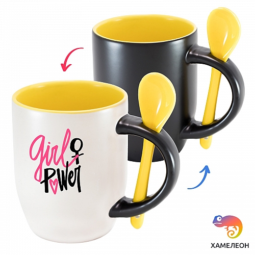 Кружка хамелеон Girl Power