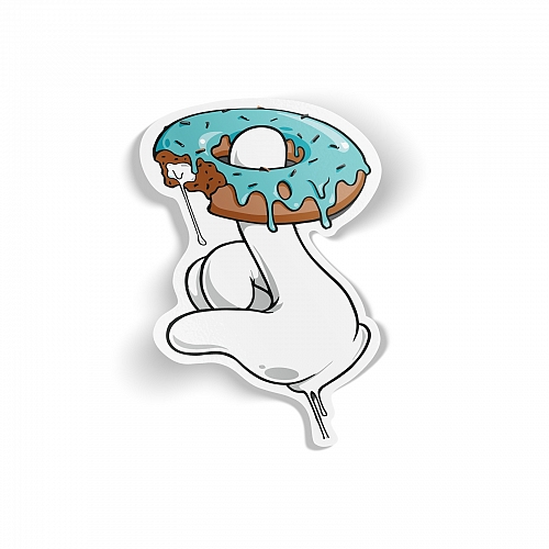 Стикер Пончик на пальчике