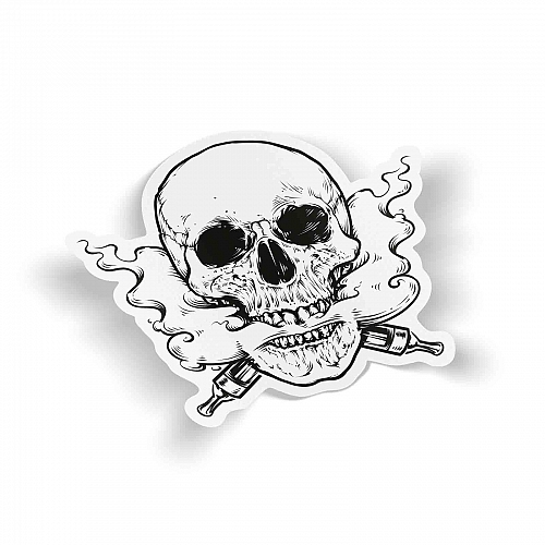Стикер Череп vape (черный)