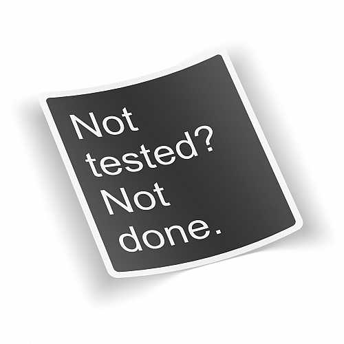 Стикер Not tested