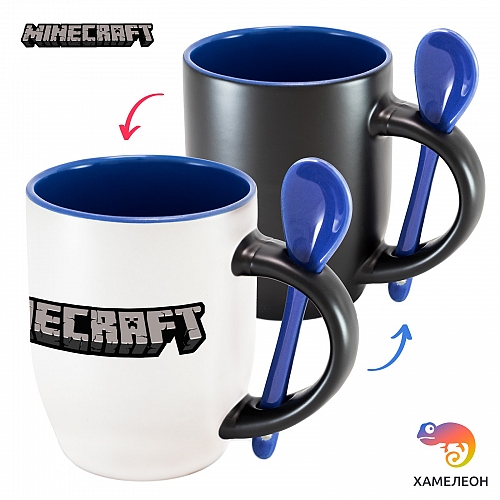 Кружка хамелеон Minecraft (logo)