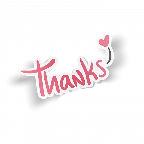Стикер Thanks from Heart