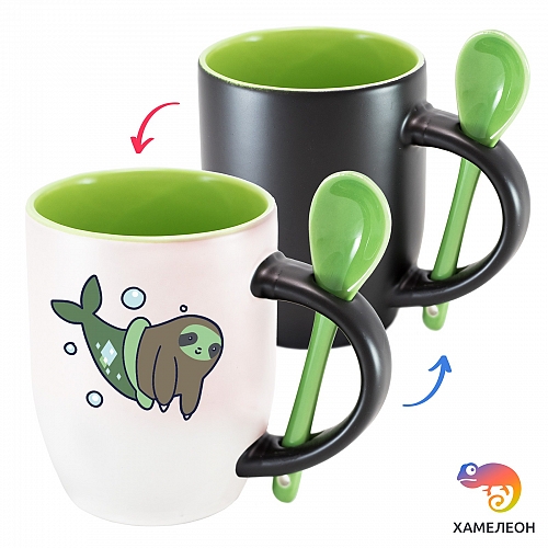 Кружка хамелеон Mermaid Sloth