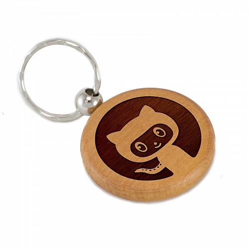 Брелок Octocat из дерева