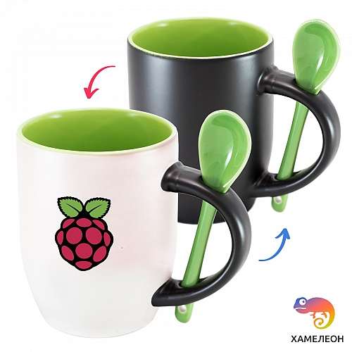 Кружка хамелеон Raspberry Pi