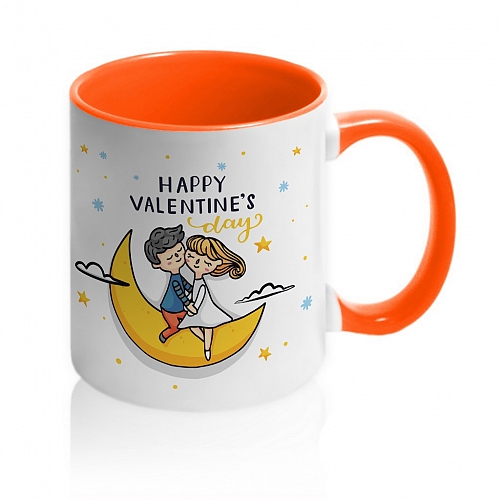 Кружка Happy Valentine's Day (на луне)