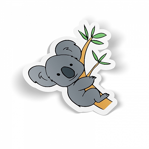 Стикер «Коала на девере»