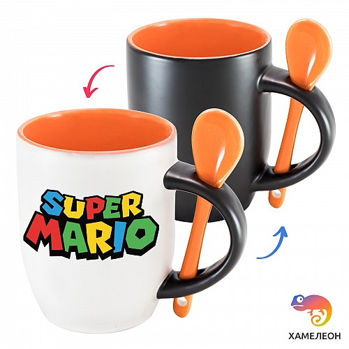 Кружка хамелеон Super Mario