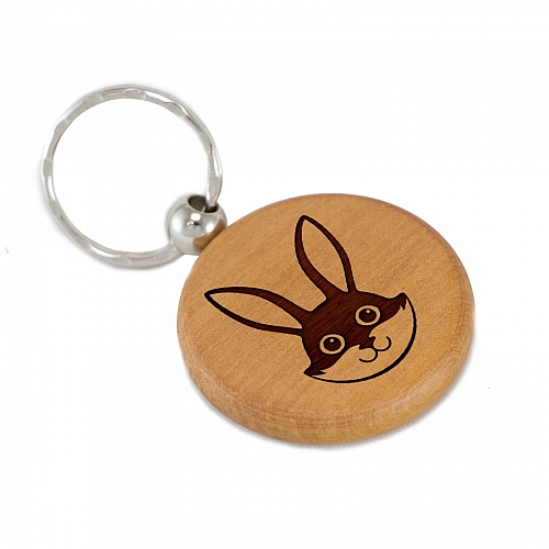 Брелок кролик из дерева