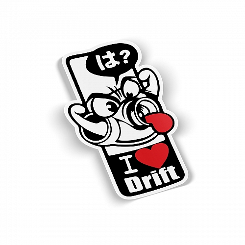 Стикер JDM - I Love Drift
