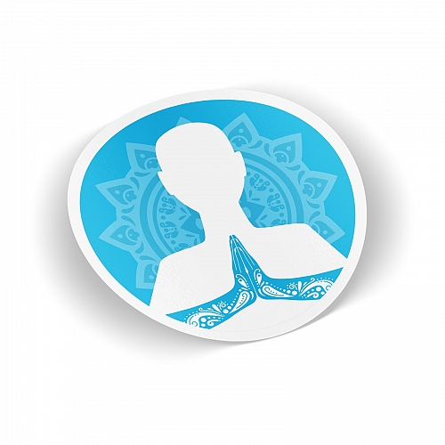 Стикер Namaste (light blue)