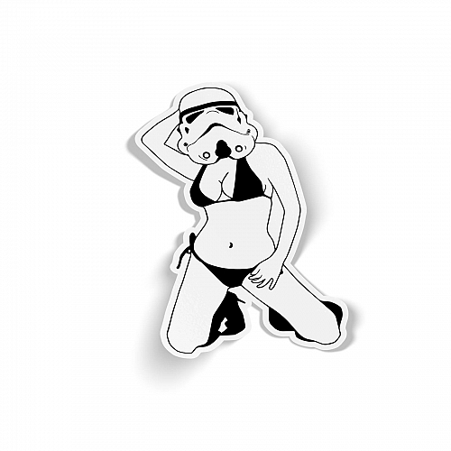 Стикер StarWars - Штурмовик в бикини