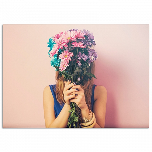 Постер Девушка с цветами (большой)