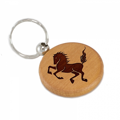 Брелок Mustang конь из дерева