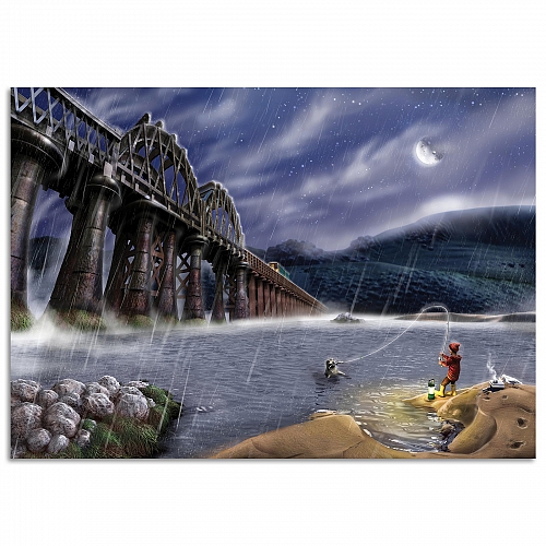 Постер Иллюстрация рыбака (большой)