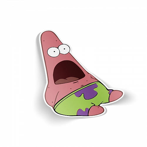 Стикер Патрик удивлен